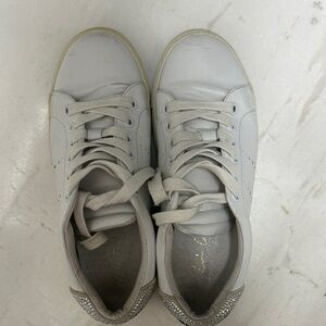 Women's White Sneakers with Silver Accents 37/7
